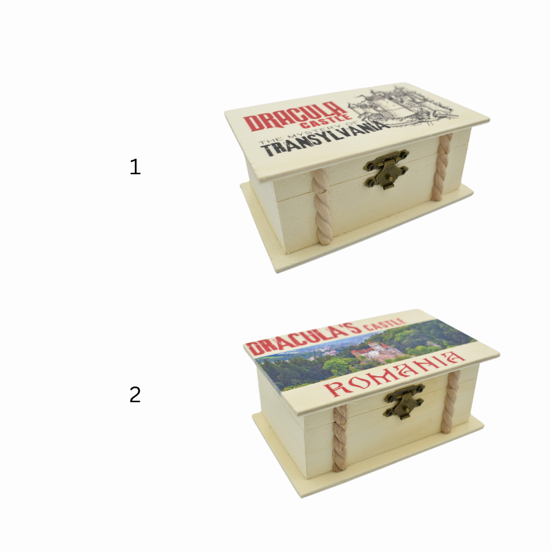 Cutie lemn personalizata 9 x 14 cm Dracula [2]