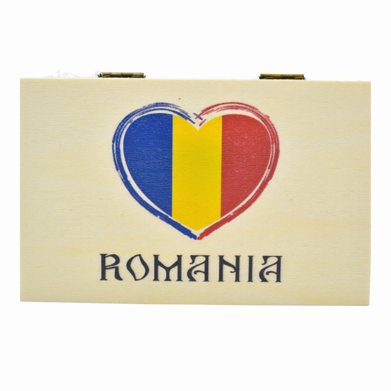 Cutie lemn personalizata 9x14cm Romania [2]