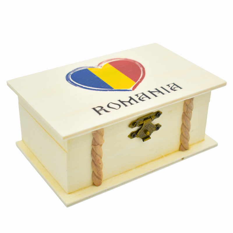 Cutie lemn personalizata 9x14cm Romania [3]