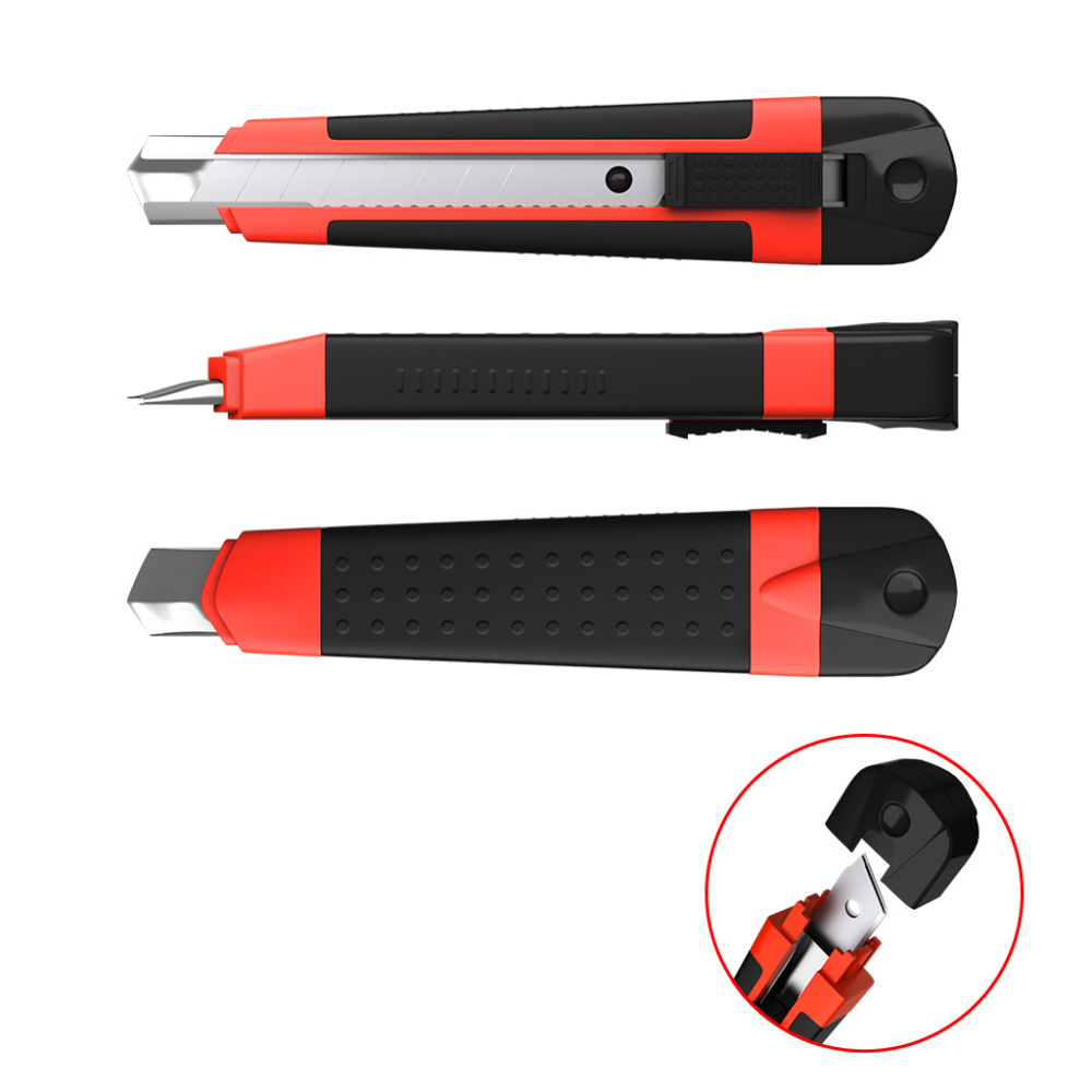 Cutter cu blocare automata ErichKrause Arrow 18 mm rosu [3]