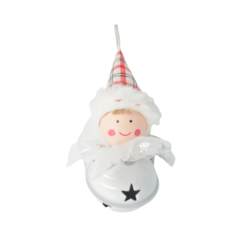 Decoratiune Craciun elf cu clopotel 12 cm [2]