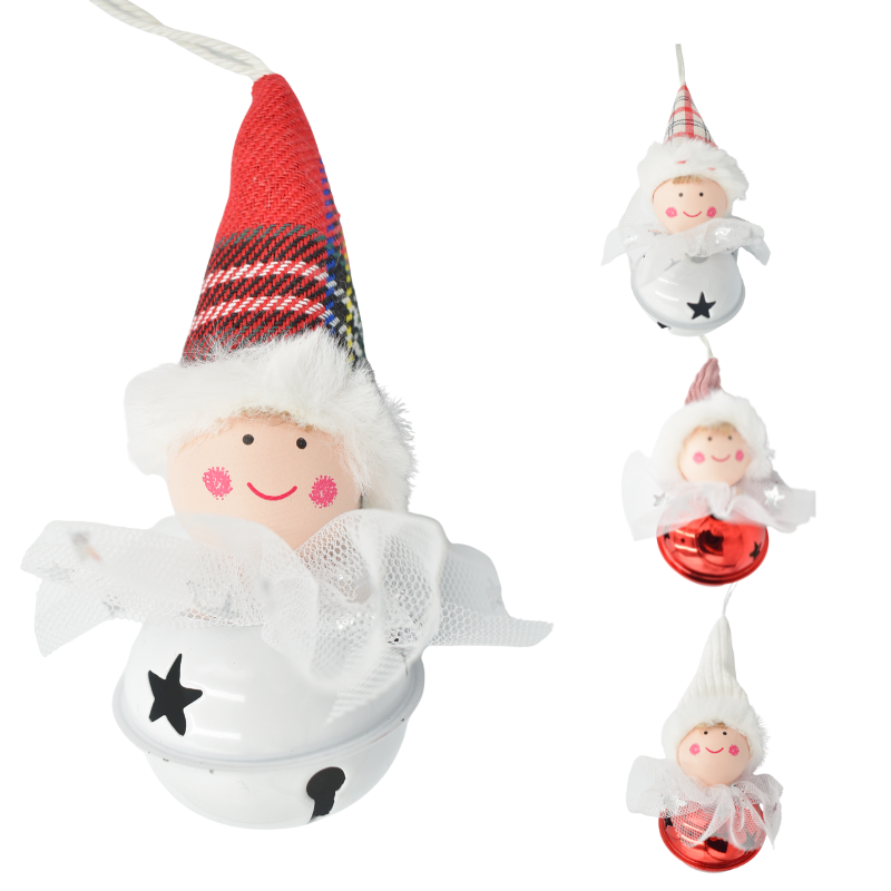 Decoratiune Craciun elf cu clopotel 12 cm [1]