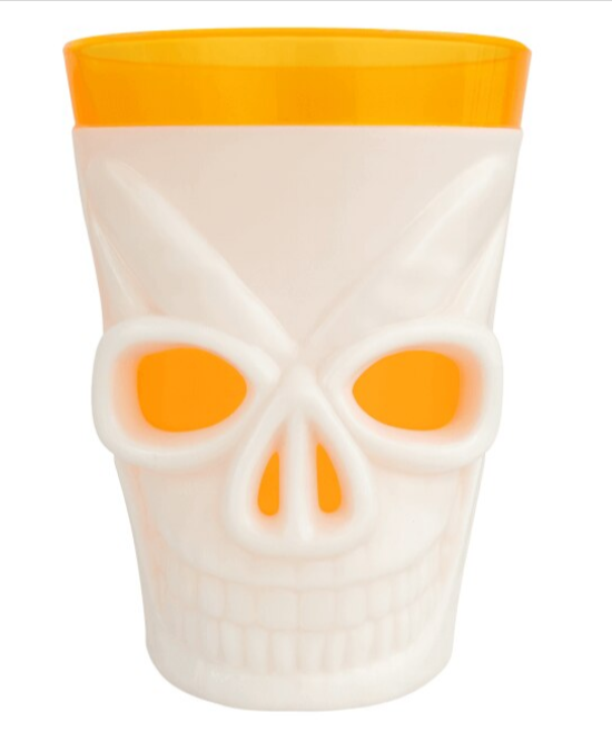 Pahar luminos craniu Halloween 7.5 cm culori diferite [3]