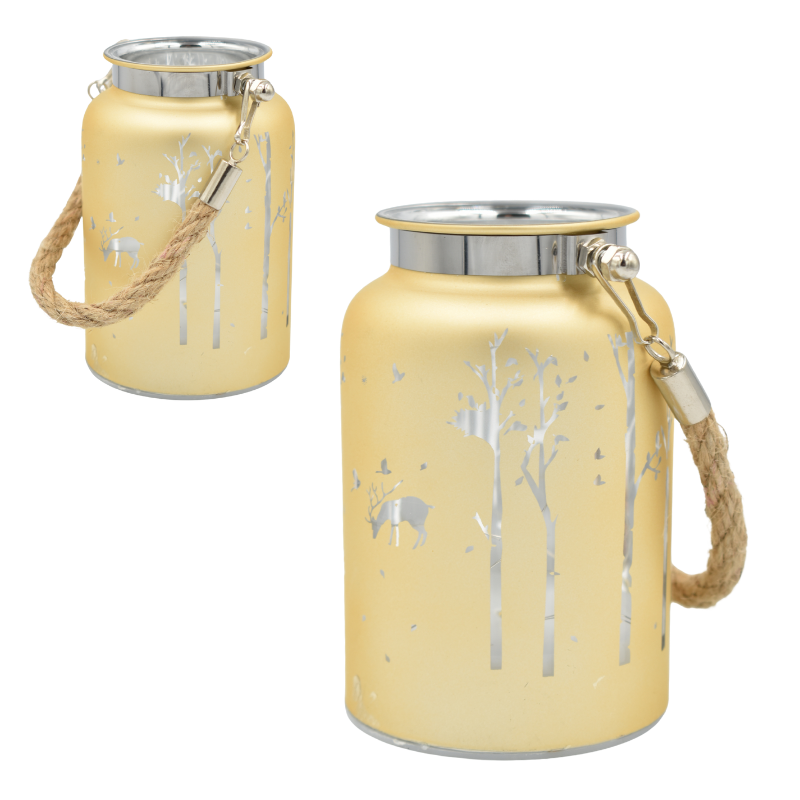 Decoratiune luminoasa tip felinar cu led 8x12.3 cm [2]