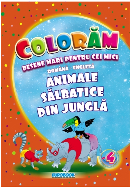 Coloram desene mari pentru cei mici: Animale salbatice din jungla [1]