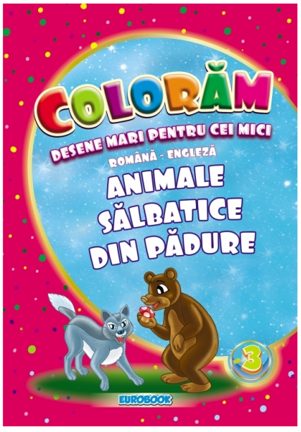 Coloram desene mari pentru cei mici: Animale salbatice din padure [1]