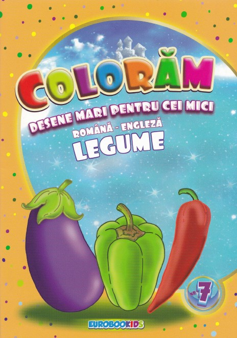 Coloram desene mari pentru cei mici: Legume [1]