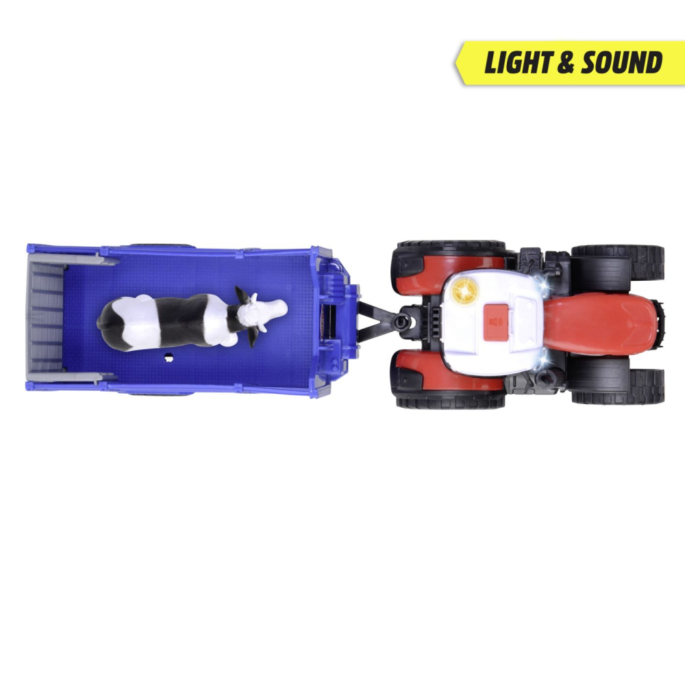 DICKIE MASSEY FERGUSON TRACTOR SI REMORCA CU SUNETE SI LUMINI [6]