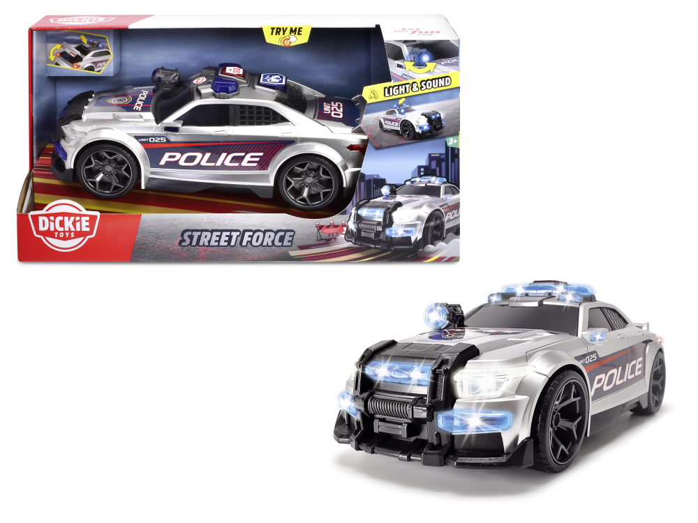 DICKIE TOYS MASINA DE POLITIE STREET FORCE CU LUMINI SI SUNETE 33CM [6]