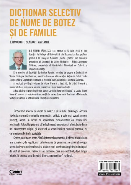 Dictionar selectiv de nume de botez si de familie  - Ilie-Stefan Radulescu [2]