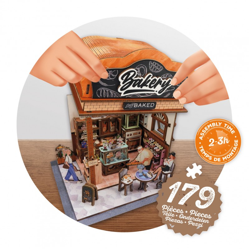 Diorama brutariei macheta din lemn 3D Buki France [3]