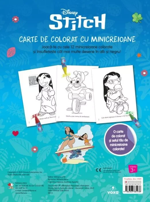 Stitch. Carte de colorat 12 creioane [2]