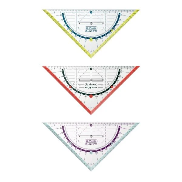 Echer/raportor 16 cm cu grip my.pen Herlitz diverse culori [2]