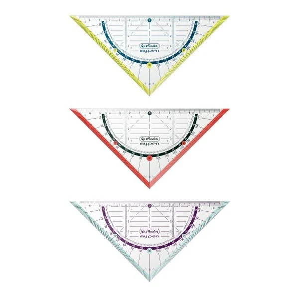 Echer/raportor my.pen 16 cm diverse culori Herlitz [2]