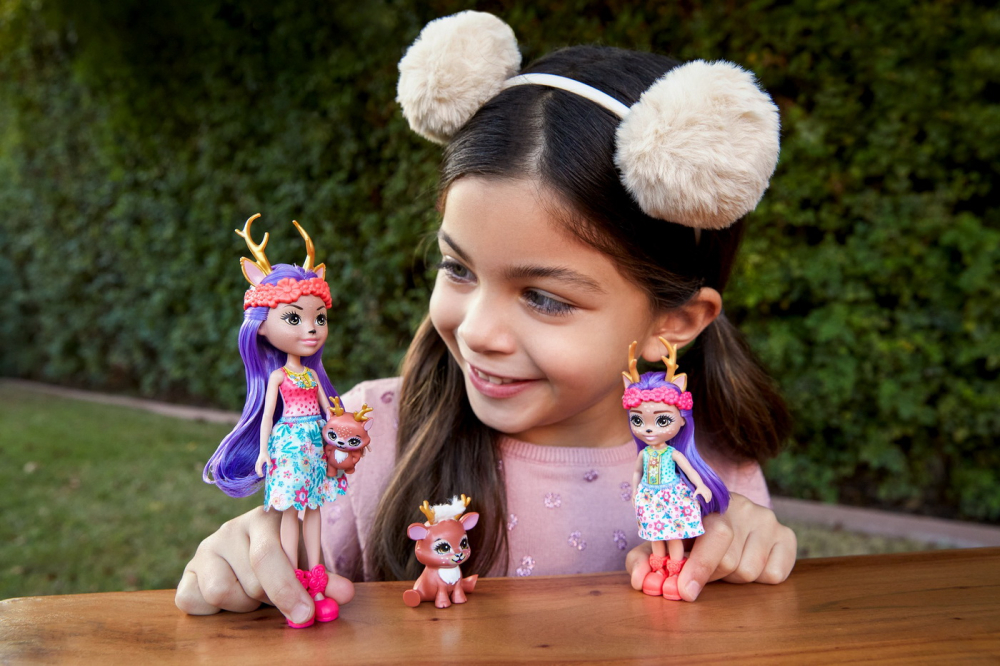 ENCHANTIMALS SET PAPUSI SURORI SI ANIMALUTELE LOR  DANESSA DEER SI SPRINT SI DANETTA DEER SI FLEET [3]