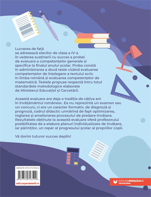 Limba romana. Matematica - Evaluarea Nationala 2026, Clasa a IV-a - Mirabela-Elena Baleanu, Andreea-Elena Ene, Adrian-Petrica Grigore, Roxana Mammadov, Doina Nicolae, Ana-Cornelia Robu, Andreea-Florin [2]