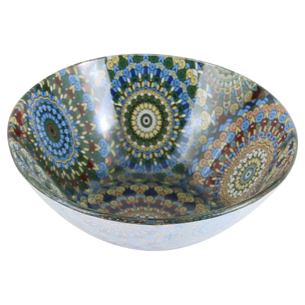 Bol din sticla 14.5x5 cm Mandala [2]