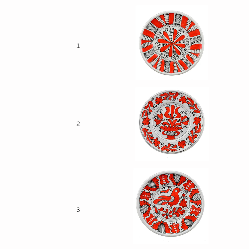 Farfurie pentru decor din ceramica 16 x 16 x 2 cm modele diferite [2]