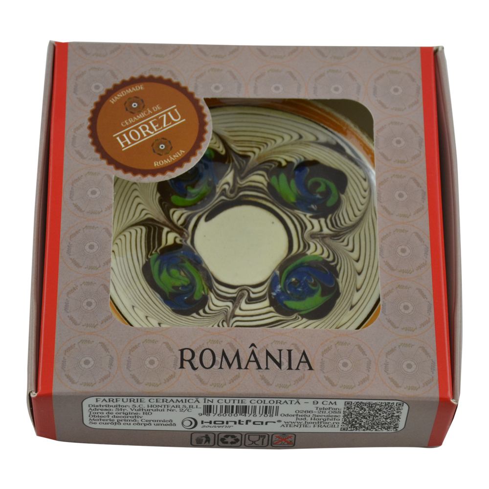 Farfurie ceramica in cutie colorata 9cm [6]