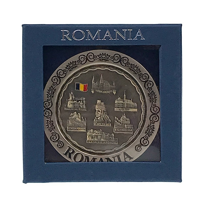 Farfurie decor Romania 8 X 8 cm culori diferite [2]