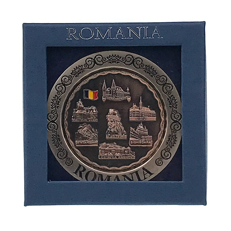 Farfurie decor Romania 8 X 8 cm culori diferite [4]