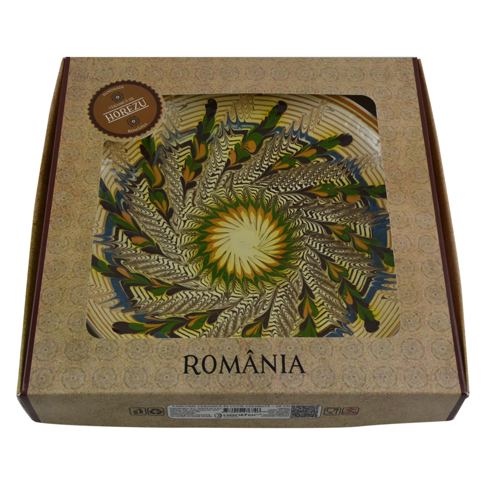 Farfurie din ceramica de Horezu 26 cm diverse modele [8]