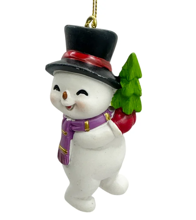 Ornament Craciun Om de Zapada Snowy cu bradut 9 cm [2]