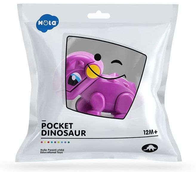 Figurina Hola Toys Dinozaur de buzunar culori diferite [8]