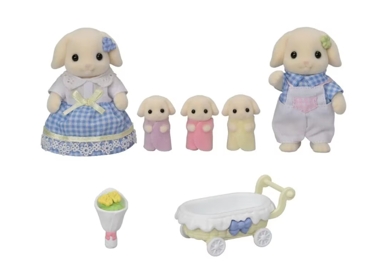 Set figurine Sylvanian Families Familia Iepurașilor Flora [5]