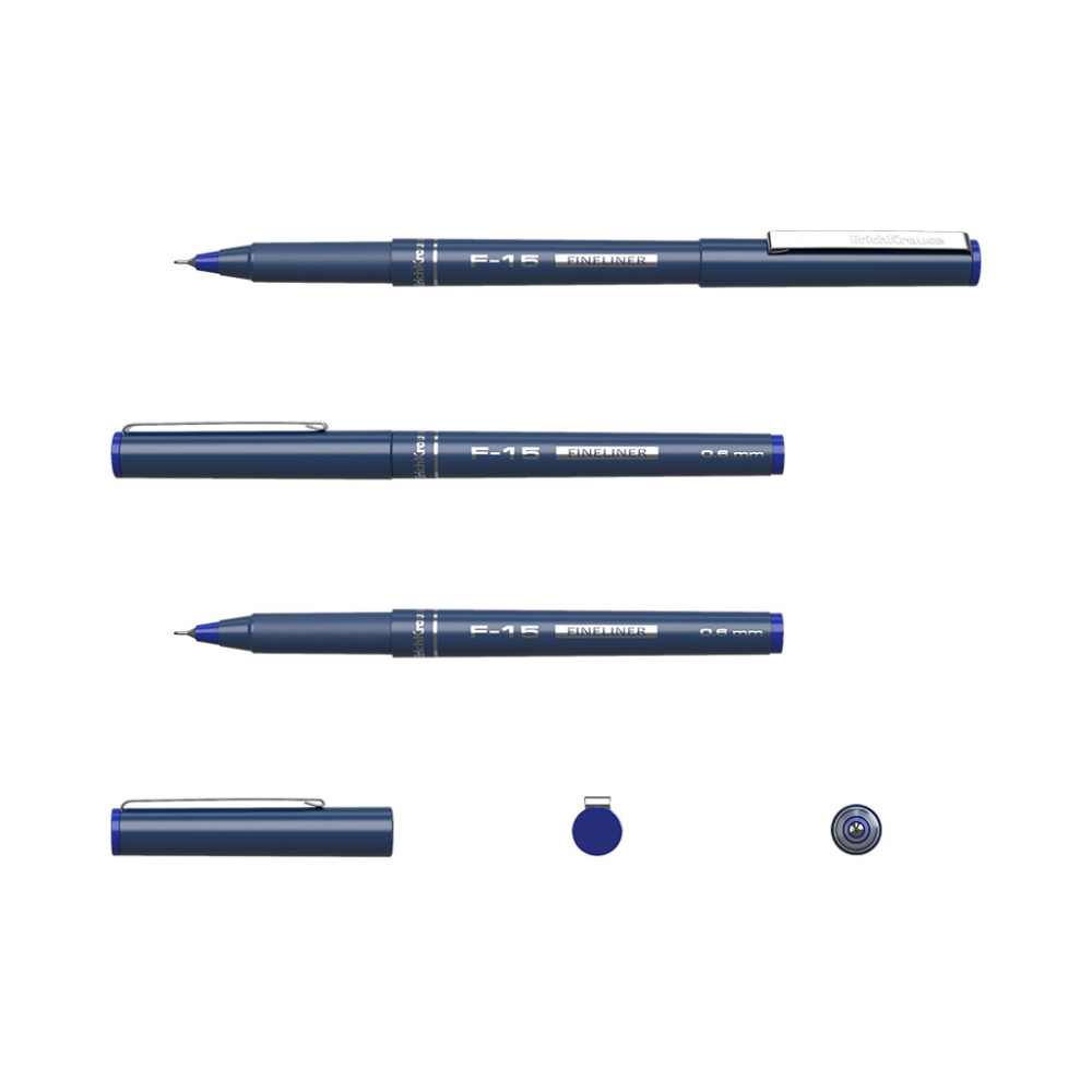 Fineliner ErichKrause F-15 Stick Classic albastru [2]