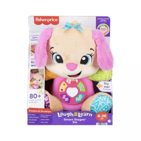 Catelusa interactiva Sis cu urechi roz 6 luni+ Fisher Price [2]