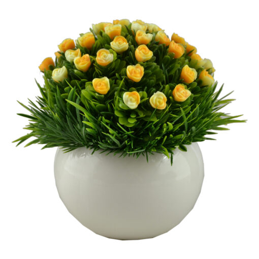 Floare artificiala floare heliotrop trandafiri pitici diverse culori 12 x 12 x 13 cm [3]