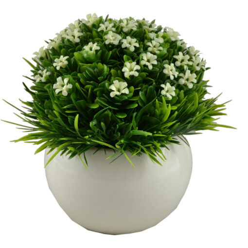 Floare artificiala floare heliotrop trandafiri pitici diverse culori 12 x 12 x 13 cm [2]