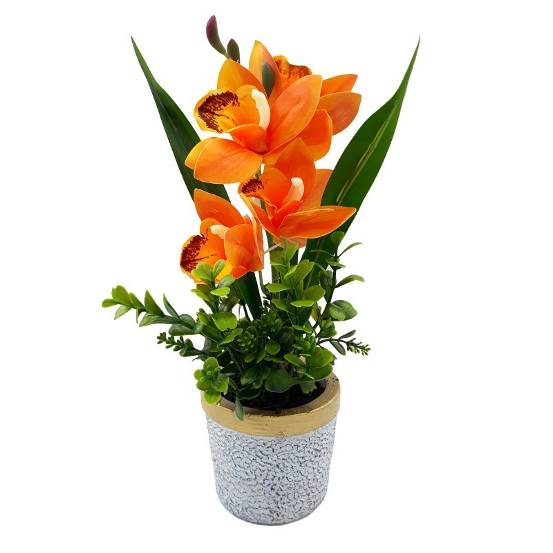 Orhidee decorativa in ghiveci 15x30 cm [4]