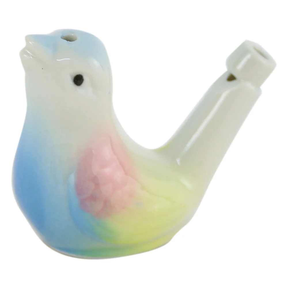 Fluier pasare cu apa din ceramica 6 cm colorat [2]
