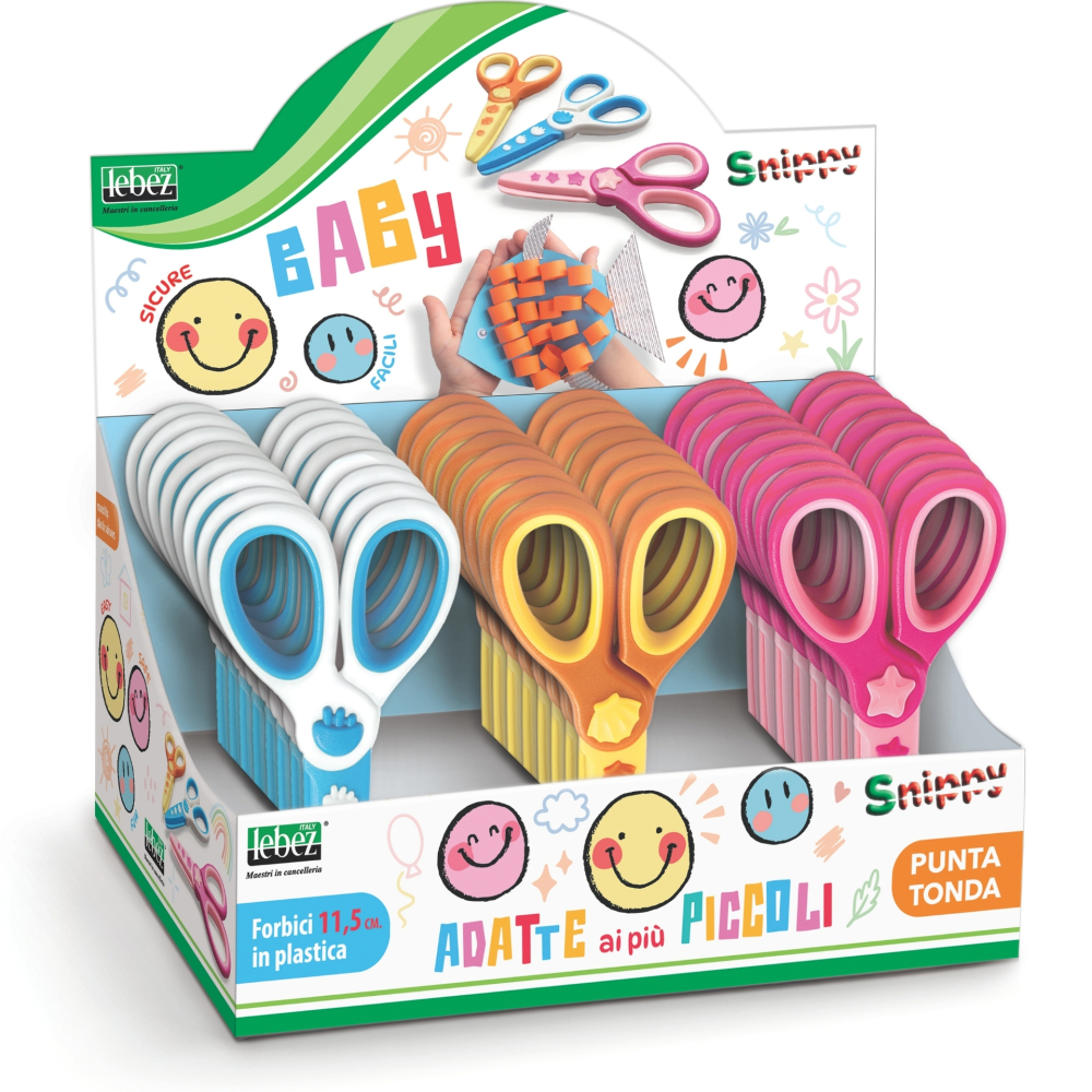 Foarfeca Baby 11.5 cm din plastic pentru copii mici Lebez culori diferite [2]