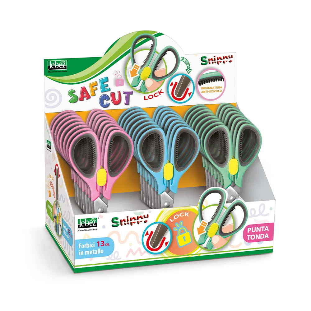 Foarfeca cu siguranta 13 cm lama metal diverse culori [2]