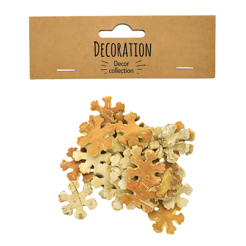 Set fulgi de zapada din lemn 3.3 cm [1]