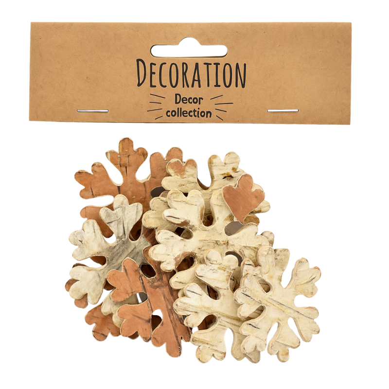 Set fulgi de zapada din lemn 6 cm [1]