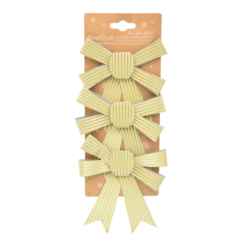 Set 3 fundite decorative 10x12 cm auriu [1]