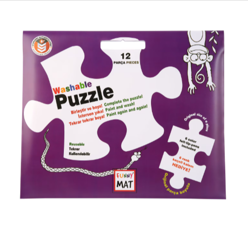 Puzzle plansa de colorat Funny Mat Prieteni simpatici 12 piese [2]
