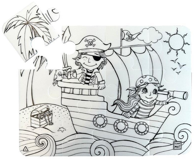 Plansa Puzzle Insula Piratilor 12 piese /set Funny mat [3]