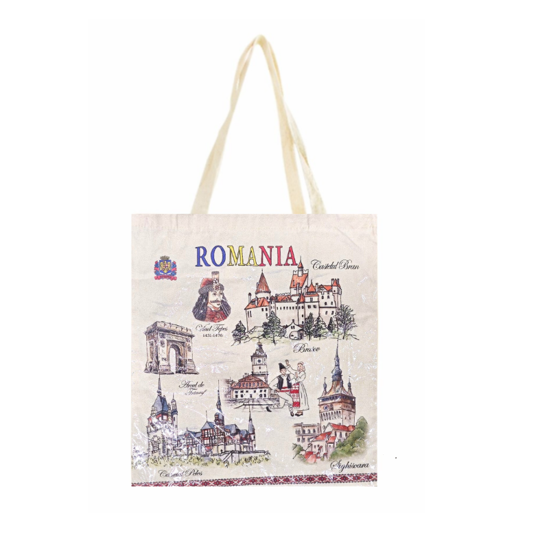 Geanta tip sacosa suvenir Romania 38x42cm [1]