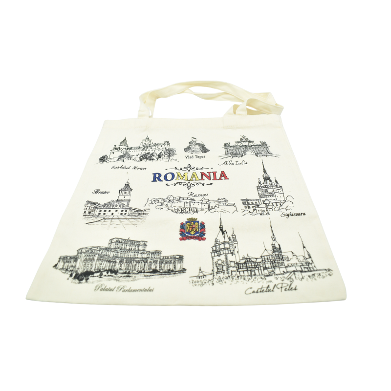 Geanta suvenir tip sacosa Romania 38x42 cm [2]