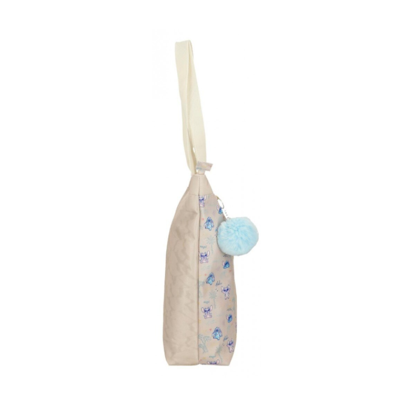 Geanta tote fete Disney Stitch Cuddle me happy bej 1 compartiment 17L [3]