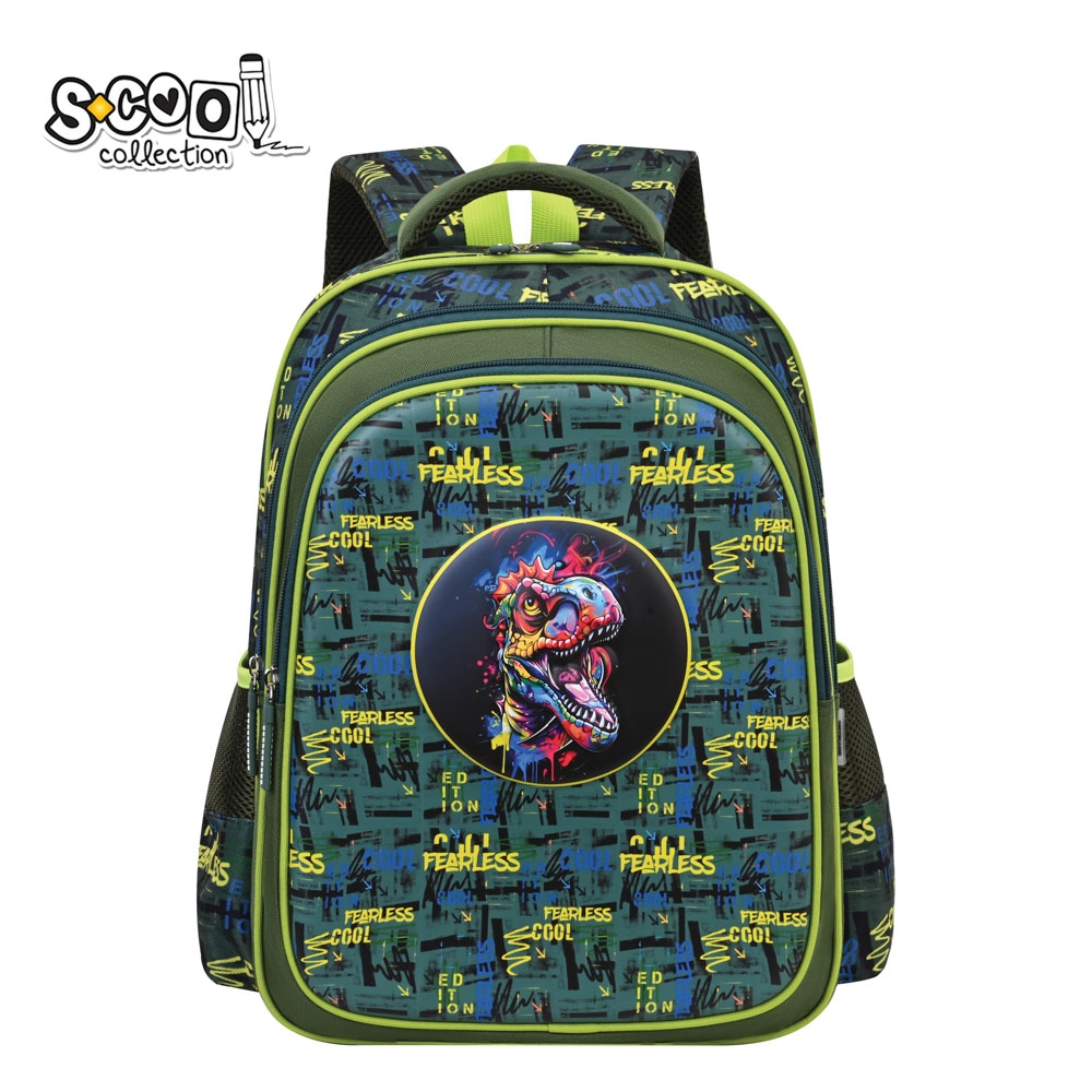 Ghiozdan 3D ergonomic Fearless S-COOL 28L verde [1]