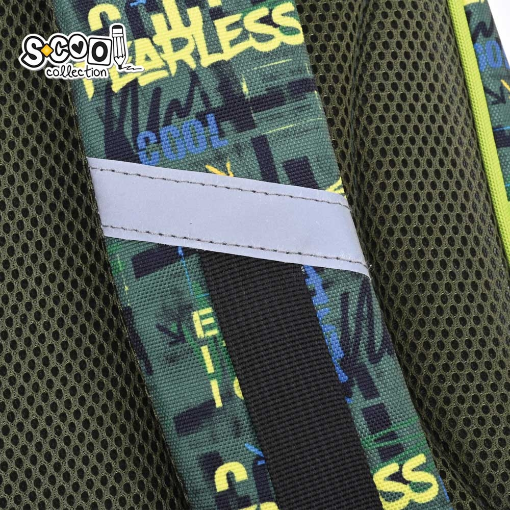Ghiozdan 3D ergonomic Fearless S-COOL 28L verde [7]