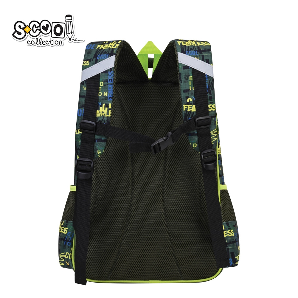 Ghiozdan 3D ergonomic Fearless S-COOL 28L verde [3]