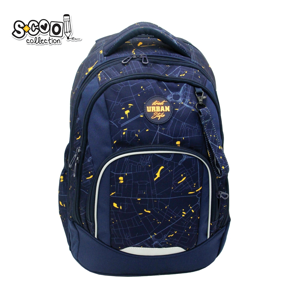 Ghiozdan anatomic Urban Map S-Cool 28L baieti bleu [1]