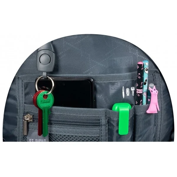 Ghiozdan scolar St. Right Black Anime BP57 cu 3 compartimente 25 L [4]